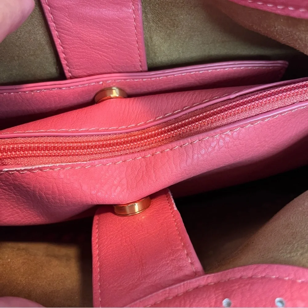 Big Buddha Hobo Bag Women Large Coral Pink NWT Tassel Bamboo Boho Canvas Good